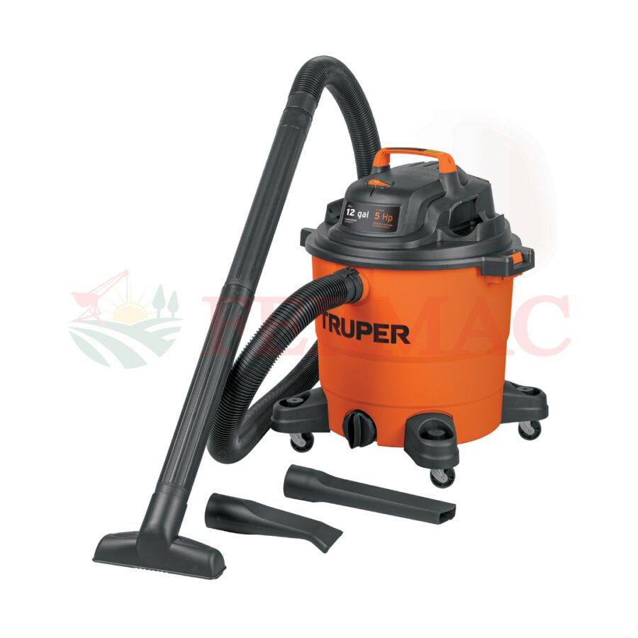 Aspiradora de sólidos y líquidos, 12 gal, plástica, TRUPER