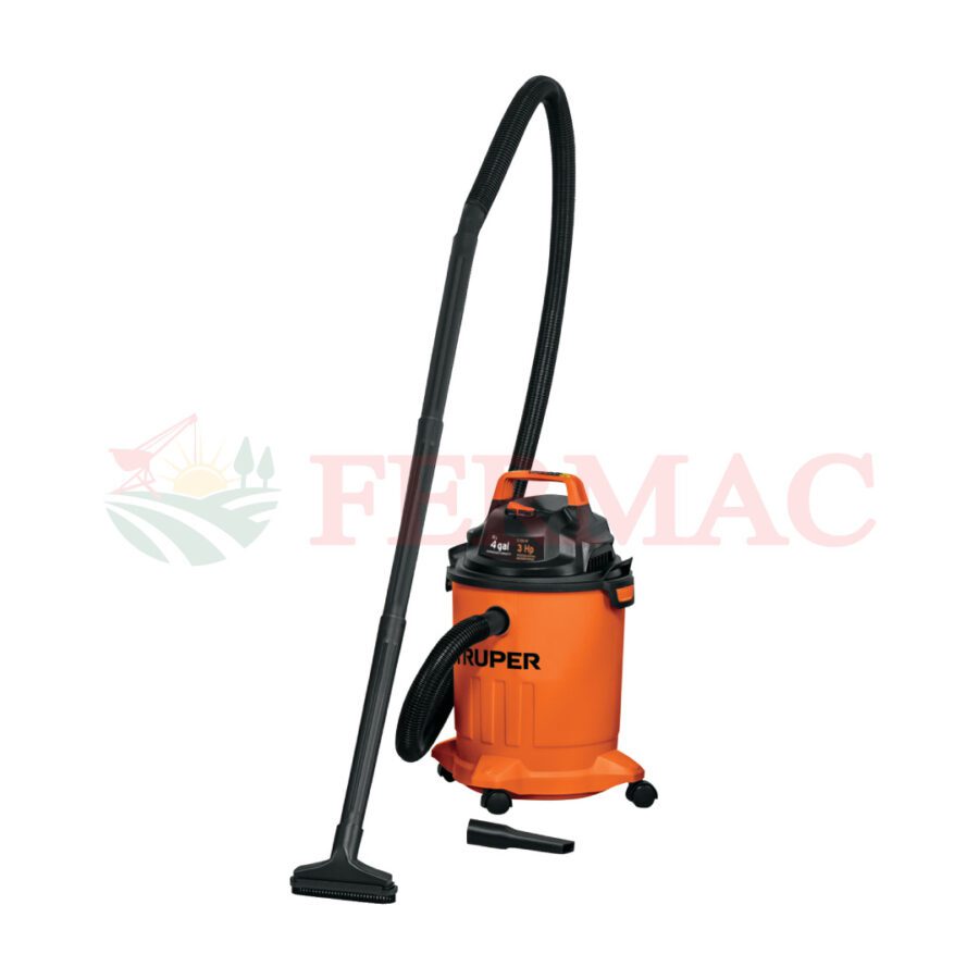 Aspiradora de sólidos y líquidos, 4 gal, plástica, TRUPER