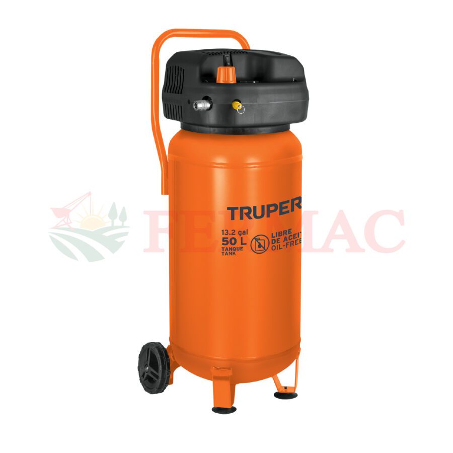 Compresor libre de aceite, 50L, 3HP, vertical, 127V, TRUPER
