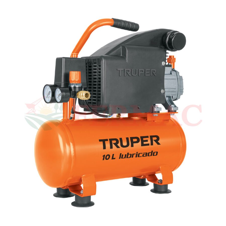 Compresor lubricado, 10L, 2 HP, horizontal, 127V, TRUPER