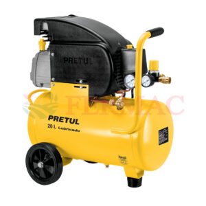 Compresor lubricado, 20L, 2-1/2HP, horizontal, 127V, PRETUL