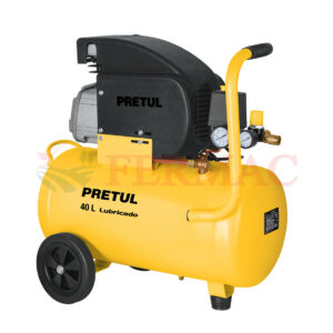 Compresor lubricado, 40L, 3HP, horizontal, 127V, PRETUL