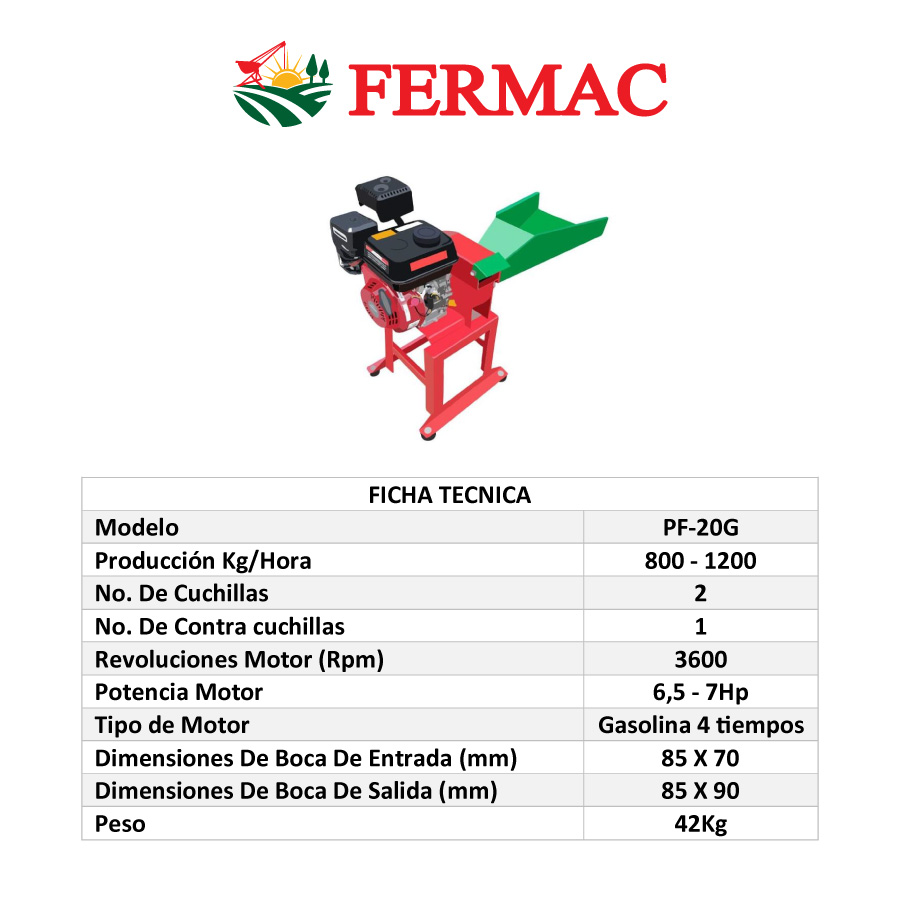 Picapasto PF-20G - Motor Gasolina 6,5Hp - Imagen 3