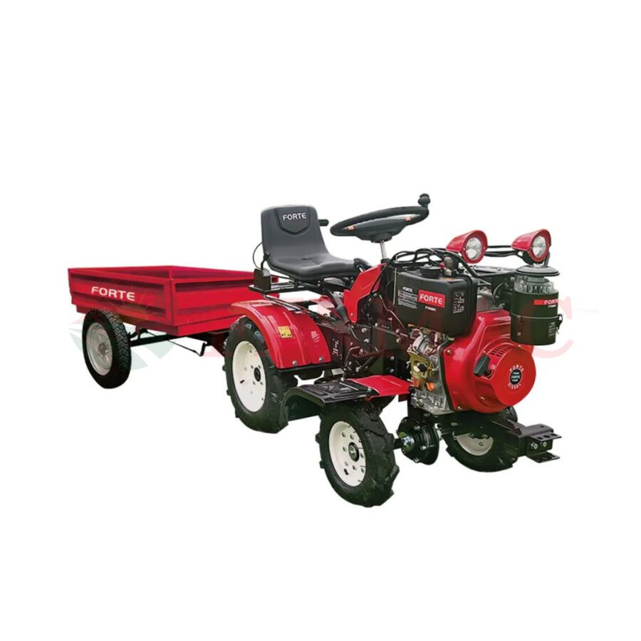 Minitractor motoazada FORTE - Diésel, arranque eléctrico con remolque FTD001-TR