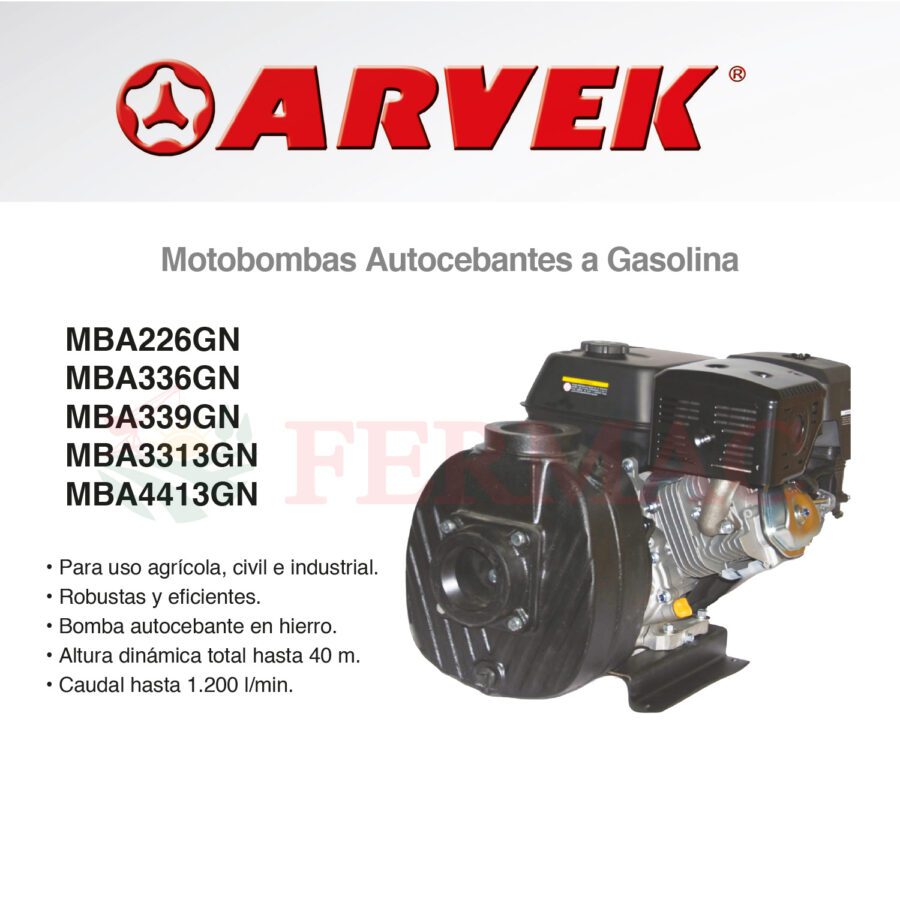Motobombas Autocebantes a Gasolina - ARVEK