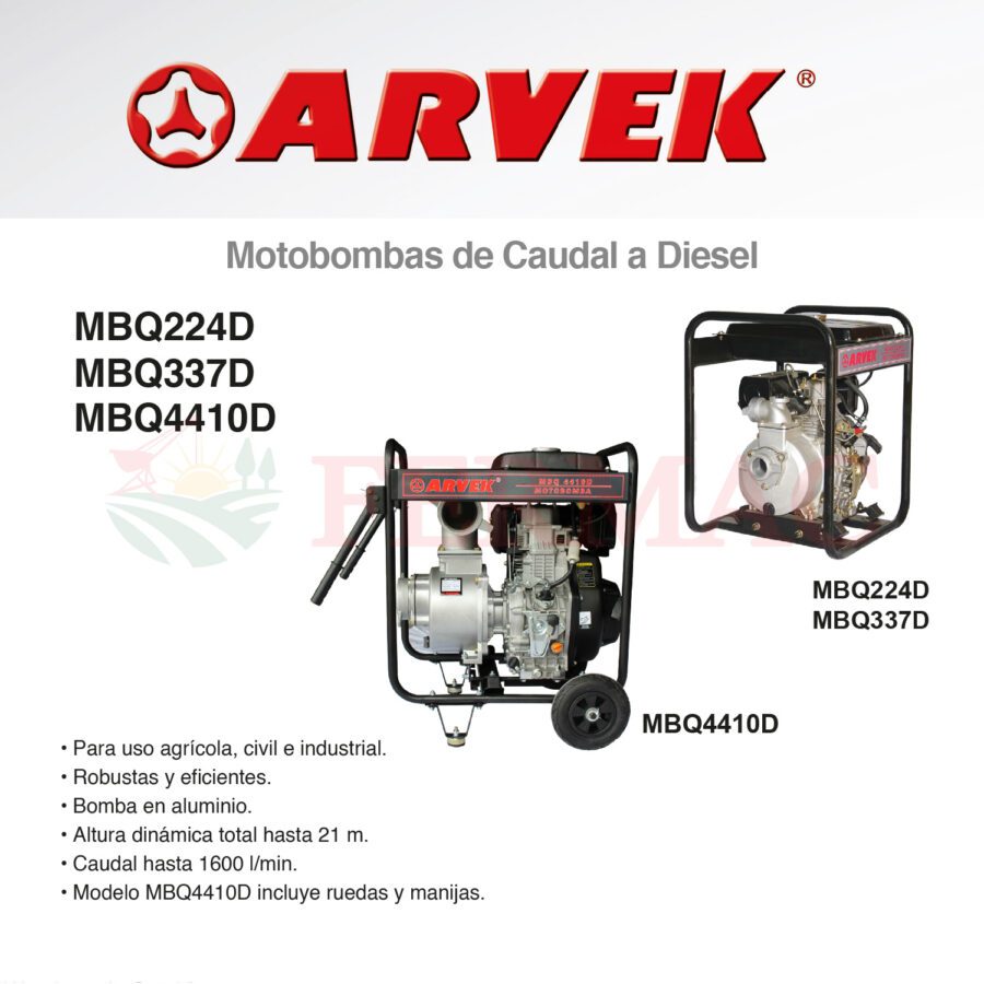 Motobombas de Caudal a Diesel - ARVEK