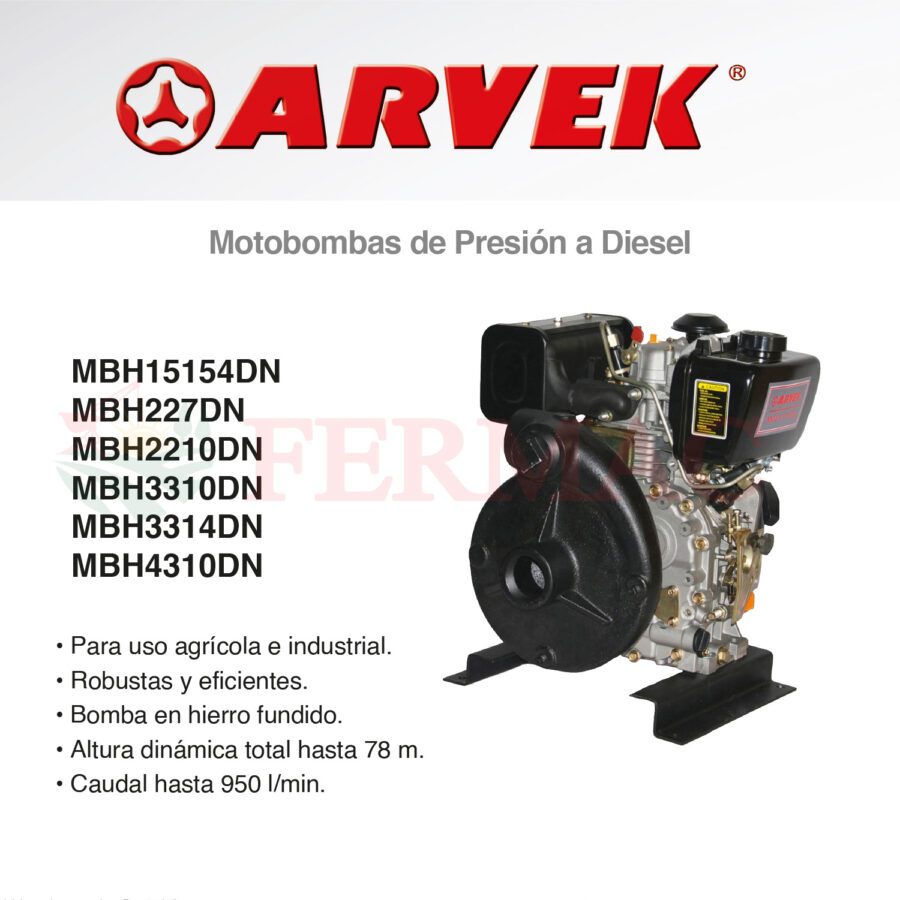Motobombas de Presión a Diesel - ARVEK