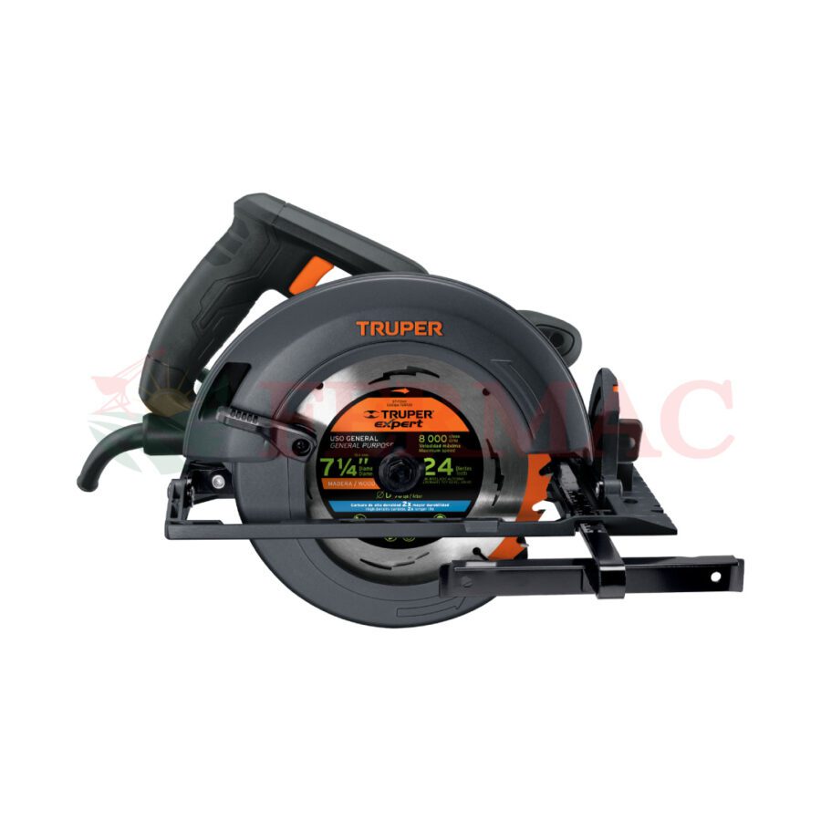 Sierra circular 7-1/4", 1800W, TRUPER INDUSTRIAL