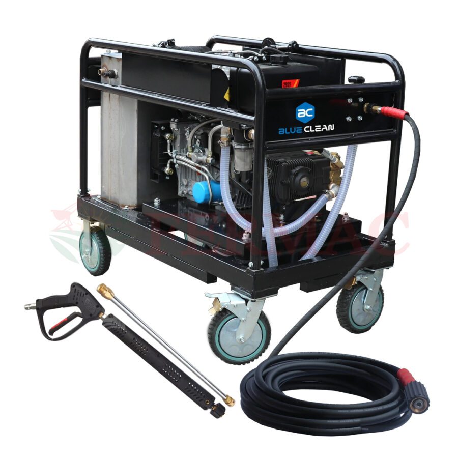 Hidrolavadora Alta Presión Blue Clean Diésel 5000psi 24hp Carro